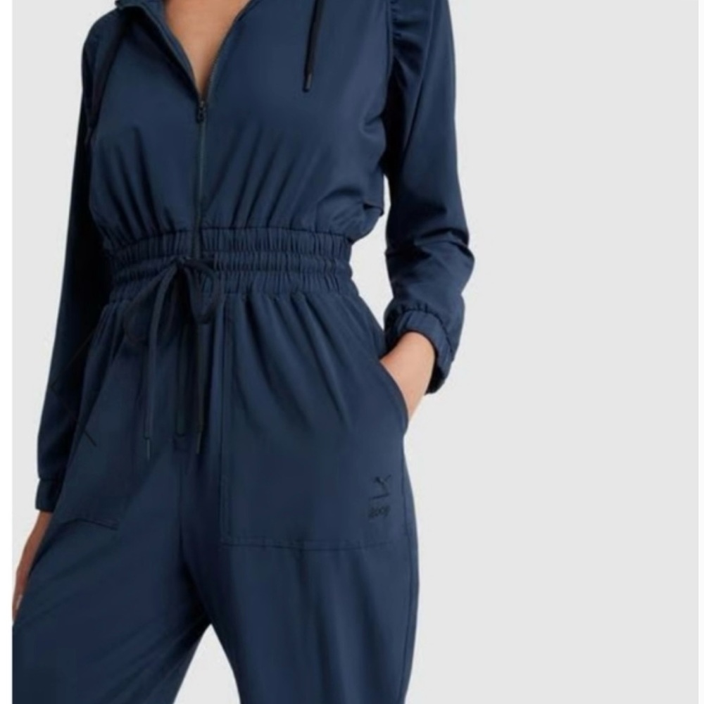Goop x Puma Women's Windbreaker Jumpsuit in Dark Sapphire - Picture 4 of 12